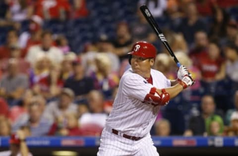 Hyun Soo Kim #31 of the Philadelphia Phillies (Photo by Rich Schultz/Getty Images)