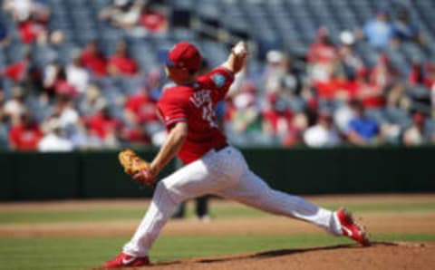 CLEARWATER, FL – MARCH 05: Mark Leiter Jr. #31 of the Philadelphia Phillies pitches during the Spring Training game against the Minnesota Twins at Spectrum Field on March 05, 2018 in Clearwater, Florida. (Photo by Mike McGinnis/Getty Images)