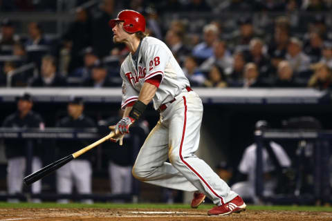 NEW YORK – OCTOBER 29: Jayson Werth #28 of the Philadelphia Phillies bats against the New York Yankees in Game Two of the 2009 MLB World Series at Yankee Stadium on October 29, 2009 in the Bronx borough of New York City. (Photo by Chris McGrath/Getty Images)