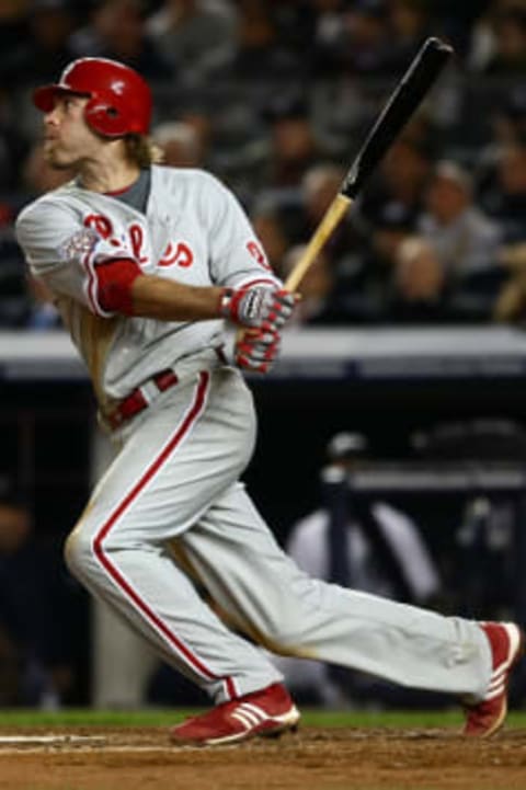 NEW YORK – OCTOBER 29: Jayson Werth #28 of the Philadelphia Phillies bats against the New York Yankees in Game Two of the 2009 MLB World Series at Yankee Stadium on October 29, 2009 in the Bronx borough of New York City. (Photo by Chris McGrath/Getty Images)