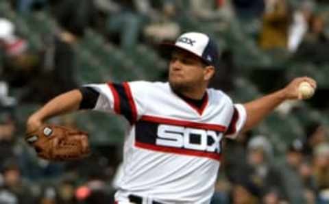 CHICAGO, IL – APRIL 08: Luis Avilan #70 of the Chicago White Sox pitches against the Detroit Tigers during the seventh inning on April 8, 2018 at Guaranteed Rate Field in Chicago, Illinois. The Tigers won 1-0. (Photo by David Banks/Getty Images)