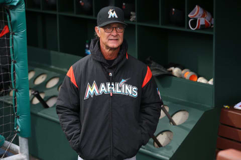 PHILADELPHIA, PA – APRIL 07: Manager Don Mattingly #8 of the Miami Marlins in action against the Philadelphia Phillies during a game at Citizens Bank Park on April 7, 2018 in Philadelphia, Pennsylvania. (Photo by Rich Schultz/Getty Images)