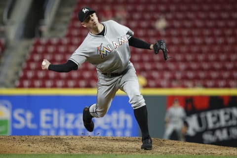 CINCINNATI, OH – MAY 06: Brad Ziegler #29 of the Miami Marlins pitches in the ninth inning against the Cincinnati Reds at Great American Ball Park on May 6, 2018 in Cincinnati, Ohio. The Marlins won 8-5. (Photo by Joe Robbins/Getty Images)