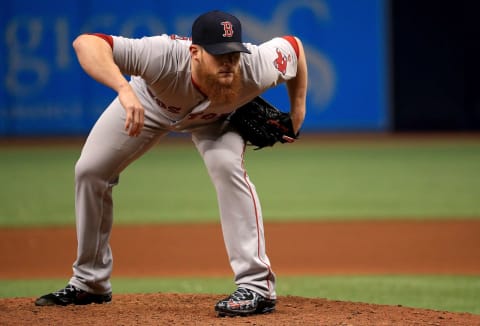 ST PETERSBURG, FL – MAY 22: Craig Kimbrel #46 of the Boston Red Sox pitches in the ninth inning during a game against the Tampa Bay Rays at Tropicana Field on May 22, 2018 in St Petersburg, Florida. (Photo by Mike Ehrmann/Getty Images)