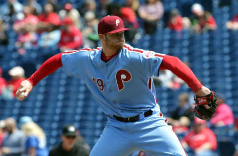 Ben Lively #19 of the Philadelphia Phillies (Photo by Hunter Martin/Getty Images)