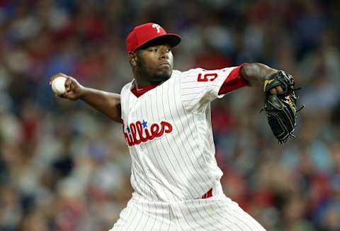 PHILADELPHIA, PA – JUNE 26: Hector Neris #50 of the Philadelphia Phillies throws a pitch in the ninth inning during a game against the New York Yankees at Citizens Bank Park on June 26, 2018 in Philadelphia, Pennsylvania. The Yankees won 6-0. (Photo by Hunter Martin/Getty Images)