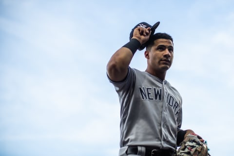 PHILADELPHIA, PA – JUNE 26: Gleyber Torres #25 of the New York Yankees looks on during the game against the Philadelphia Phillies at Citizens Bank Park on Tuesday, June 26, 2018 in Philadelphia, Pennsylvania. (Photo by Rob Tringali/SportsChrome/Getty Images)