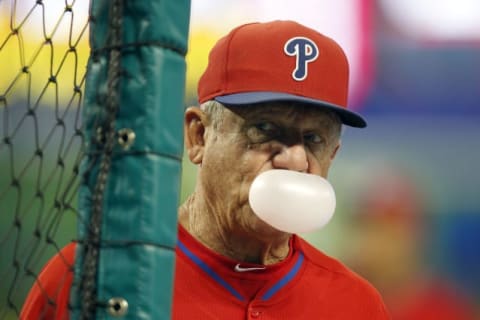 MIAMI, FL – JULY 3: Bench coach Larry Bowa