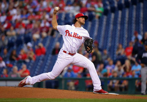 PHILADELPHIA, PA – AUGUST 28: Starting pitcher Aaron Nola