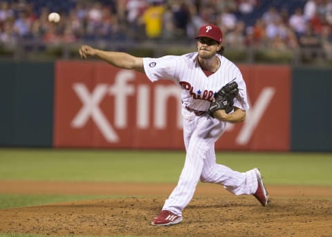 PHILADELPHIA, PA – SEPTEMBER 25: Aaron Nola #27 of the Philadelphia Phillies throws a pitch in the top of the fourth inning against the Washington Nationals at Citizens Bank Park on September 25, 2017 in Philadelphia, Pennsylvania. The Nationals defeated the Phillies 3-1. (Photo by Mitchell Leff/Getty Images)