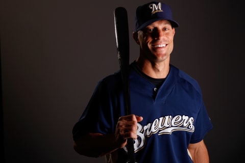 MARYVALE, AZ – FEBRUARY 26: Gabe Kapler #33 poses for a photo during the Milwaukee Brewers Spring Training Photo Day at Maryvale Baseball Park on February 26, 2008 in Maryvale, Arizona. (Photo by Chris Graythen/Getty Images)