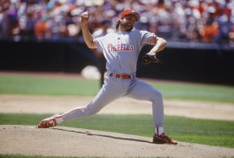 Philadelphia Phillies pitcher Tommy Greene makes a delivery. Mandatory Credit: Tim Defrisco/ALLSPORT