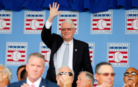 COOPERSTOWN, NY – JULY 27: Hall of Famer Jim Bunning is introduced during the Baseball Hall of Fame induction ceremony at Clark Sports Center on July 27, 2014 in Cooperstown, New York. (Photo by Jim McIsaac/Getty Images)