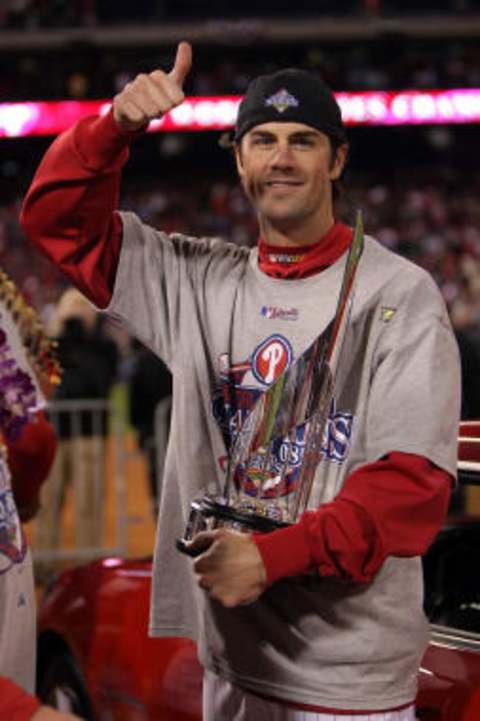 PHILADELPHIA – OCTOBER 29: 2008 World Series MVP Cole Hamels