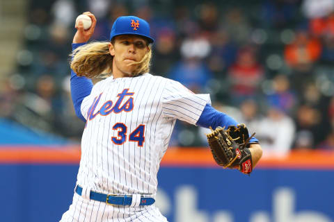 NEW YORK, NY – MARCH 29: Noah Syndergaard #34 of the New York Mets pitches in the second inning against the St. Louis Cardinals on Opening Day at Citi Field on March 29, 2018 in the Flushing neighborhood of the Queens borough of New York City. (Photo by Mike Stobe/Getty Images)