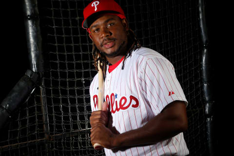 CLEARWATER, FL – FEBRUARY 20: Maikel Franco #7 of the Philadelphia Phillies poses for a portrait on February 20, 2018 at Spectrum Field in Clearwater, Florida. (Photo by Brian Blanco/Getty Images)