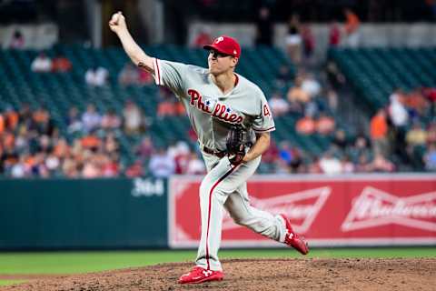 BALTIMORE, MD – JULY 12: Nick Pivetta #43 of the Philadelphia Phillies pitches against the Baltimore Orioles during the seventh inning at Oriole Park at Camden Yards on July 12, 2018 in Baltimore, Maryland. (Photo by Scott Taetsch/Getty Images)