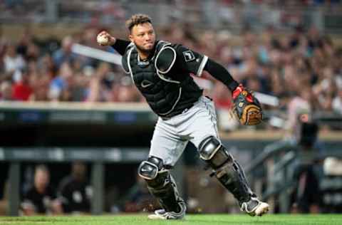 Welington Castillo #21 of the Chicago White Sox (Photo by Brace Hemmelgarn/Minnesota Twins/Getty Images)