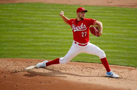 Trevor Bauer #27 of the Cincinnati Reds  (Photo by Kirk Irwin/Getty Images)