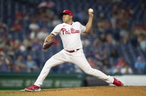 Ranger Suarez #55 of the Philadelphia Phillies (Photo by Mitchell Leff/Getty Images)