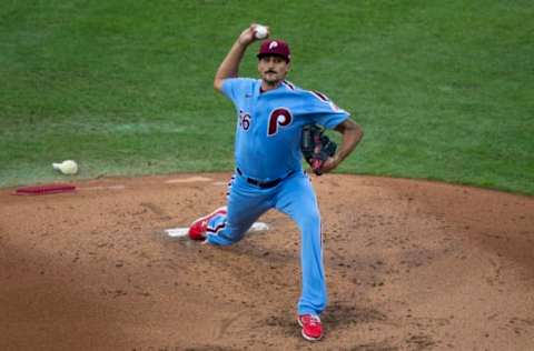 Zach Eflin #56 of the Philadelphia Phillies (Photo by Mitchell Leff/Getty Images)