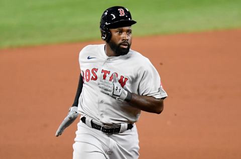 BALTIMORE, MD – AUGUST 20: Jackie Bradley Jr. #19 of the Boston Red Sox runs the bases against the Baltimore Orioles at Oriole Park at Camden Yards on August 20, 2020 in Baltimore, Maryland. (Photo by G Fiume/Getty Images)