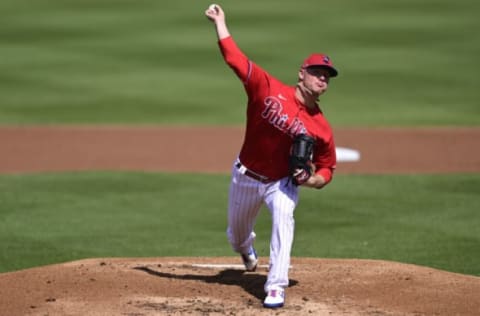 Chase Anderson #57 of the Philadelphia Phillies (Photo by Douglas P. DeFelice/Getty Images)