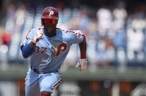 Odubel Herrera #37 of the Philadelphia Phillies (Photo by Mitchell Leff/Getty Images)