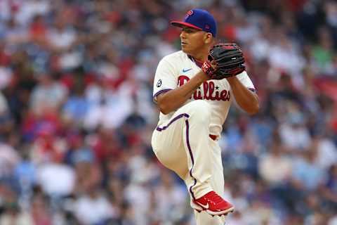 Ranger Suarez #55 of the Philadelphia Phillies (Photo by Rich Schultz/Getty Images)