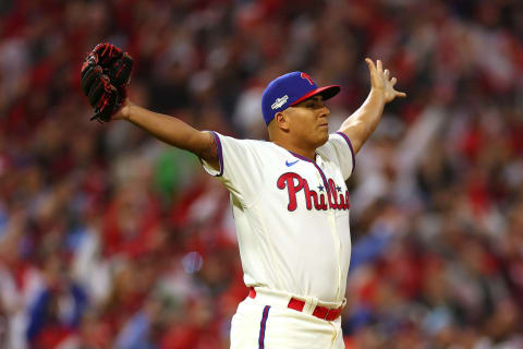 Ranger Suárez, #55, Philadelphia Phillies (Photo by Mike Ehrmann/Getty Images)