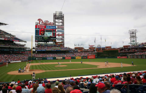 PHILADELPHIA, PA – JULY 25: A view of the field from the first base side of the stadium in the fifth inning during a game between the Los Angeles Dodgers and the Philadelphia Phillies at Citizens Bank Park on July 25, 2018 in Philadelphia, Pennsylvania. The Phillies won 7-3. (Photo by Hunter Martin/Getty Images)