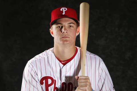 CLEARWATER, FL – FEBRUARY 19: Mickey Moniak #78 of the Philadelphia Phillies poses for a photo during the Phillies’ photo day on February 19, 2019 at Carpenter Field in Clearwater, Florida. (Photo by Brian Blanco/Getty Images)