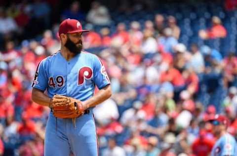 Philadelphia Phillies Starting pitcher Jake Arrieta (Photo by Andy Lewis/Icon Sportswire via Getty Images)