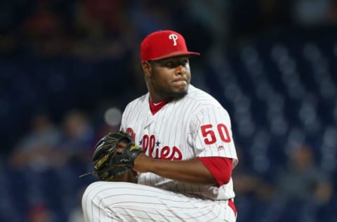 Hector Neris #50 of the Philadelphia Phillies (Photo by Rich Schultz/Getty Images)