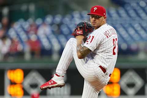 Vince Velasquez #21 of the Philadelphia Phillies (Photo by Rich Schultz/Getty Images)