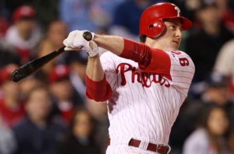 Chase Utley #26 of the Philadelphia Phillies (Photo by Jed Jacobsohn/Getty Images)