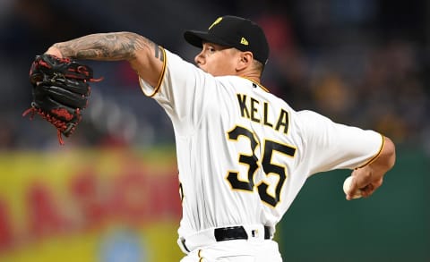 PITTSBURGH, PA – AUGUST 22: Keone Kela #35 of the Pittsburgh Pirates delivers a pitch in the seventh inning during the game against the Atlanta Braves at PNC Park on August 22, 2018 in Pittsburgh, Pennsylvania. (Photo by Justin Berl/Getty Images)