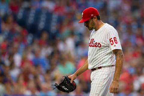 Zach Eflin #56 of the Philadelphia Phillies (Photo by Mitchell Leff/Getty Images)