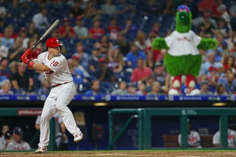 J.T. Realmuto #10 of the Philadelphia Phillies (Photo by Rich Schultz/Getty Images)