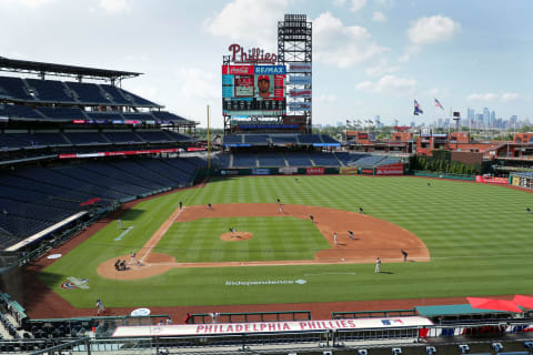 A general view of the field at Citizens Bank Park. (Photo by Hunter Martin/Getty Images)