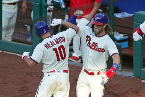 Bryce Harper #3 of the Philadelphia Phillies (Photo by Hunter Martin/Getty Images)