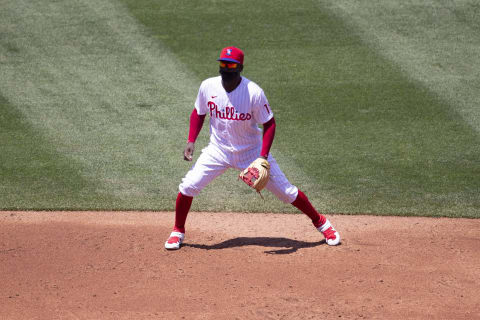 Didi Gregorius #18 of the Philadelphia Phillies (Photo by Mitchell Leff/Getty Images)