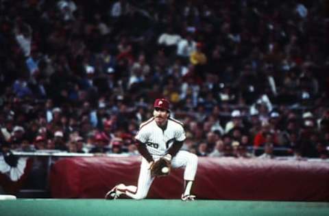 Mike Schmidt of the Philadelphia Phillies (Photo by Rich Pilling/Getty Images)