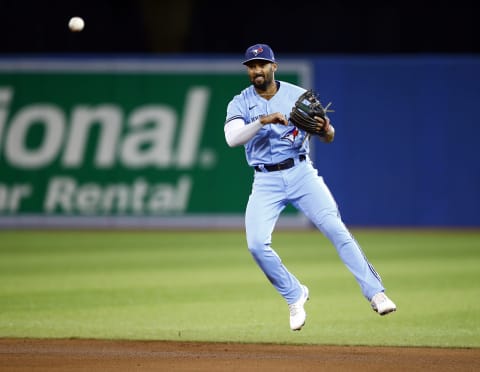 Marcus Semien #10 of the Toronto Blue Jays (Photo by Vaughn Ridley/Getty Images)