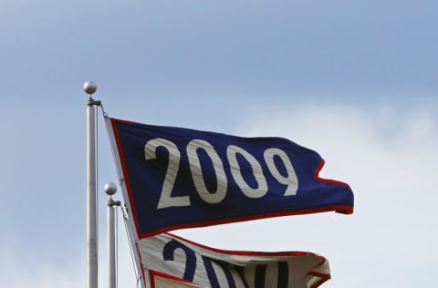 PHILADELPHIA, PA - JULY 8: A view of Phillies pennants waving in the breeze during a game between the San Diego Padres and the Philadelphia Phillies at Citizens Bank Park on July 8, 2017 in Philadelphia, Pennsylvania. The Padres won 2-1. (Photo by Hunter Martin/Getty Images) *** Local Caption ***