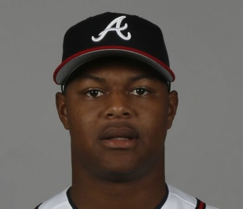 Feb 26, 2016; Lake Buena Vista, FL, USA; Atlanta Braves Mauricio Cabrera during media day at ESPN