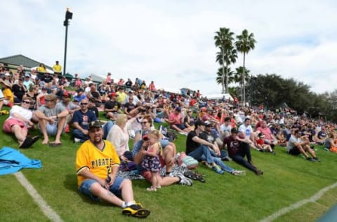 Mar 5, 2016; Lake Buena Vista, FL, USA; A general view as fans enjoy the sunshine during the spring training game between the Pittsburgh Pirates and Atlanta Braves at Champion Stadium. Mandatory Credit: Jonathan Dyer-USA TODAY Sports