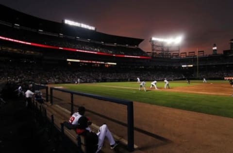 May 22, 2014; Atlanta, GA, USA; General view of Turner Field during a game between the Milwaukee Brewers and Atlanta Braves in the sixth inning. Mandatory Credit: Brett Davis-USA TODAY Sports