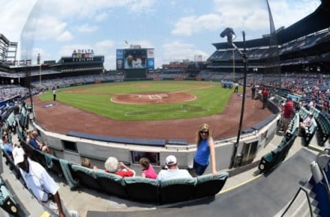 Jun 26, 2016; Atlanta, GA, USA; A general view from behind home plate prior to the start of the game between the New York Mets and the Atlanta Braves at Turner Field. The Braves defeated the Mets 5-2. Mandatory Credit: Dale Zanine-USA TODAY Sports