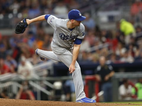 ATLANTA, GA – JULY 28: Pitcher Alex Woood #57 of the Los Angeles Dodgers in throws a pitch in the sixth inning during the game against the Atlanta Braves at SunTrust Park on July 28, 2018 in Atlanta, Georgia. (Photo by Mike Zarrilli/Getty Images)